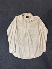 Arrow Decton Gabanaro Sanforized Plus Loop Collar Button Up Shirt VTG 50s Small