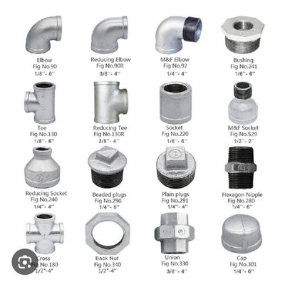 Read The Description Please!! A Large Variety Of Galvanized Pipe Fittings