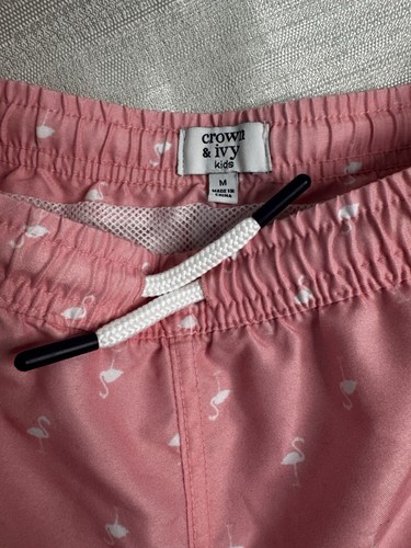 Town And Ivy Boys Pink Flamingo Swim Trunks Size Med 10/12 - Picture 4 of 5