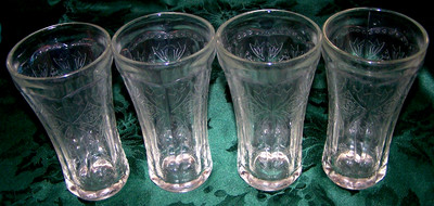 4 Lovely Indiana Glass Recollection Madrid Ice Tea/Drinks Clear 6.5'' Tumblers #2