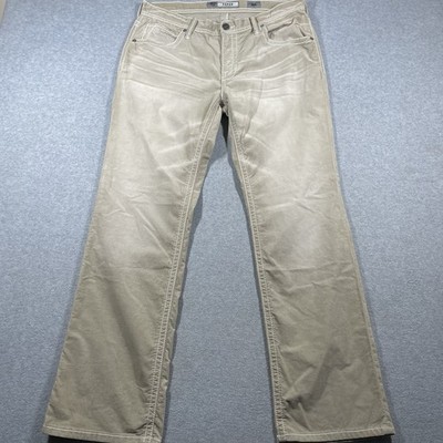 BKE Buckle Derek bootcut corduroy pants men's 36L (fits 37x33) beige solid