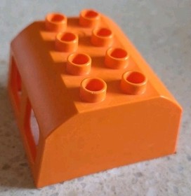 LEGO DUPLO - ORANGE WAGON CABIN OR LOCOMOTIVE - DELUXE TRAIN 10508 - VINTAGE