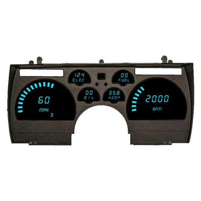 For Chevy Camaro 91-92 Intellitronix Direct Fit LED Digital Gauge Panel, Teal