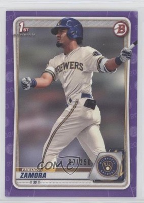 2020 Bowman Draft Purple Border 87/250 Freddy Zamora #BD-46 s3g