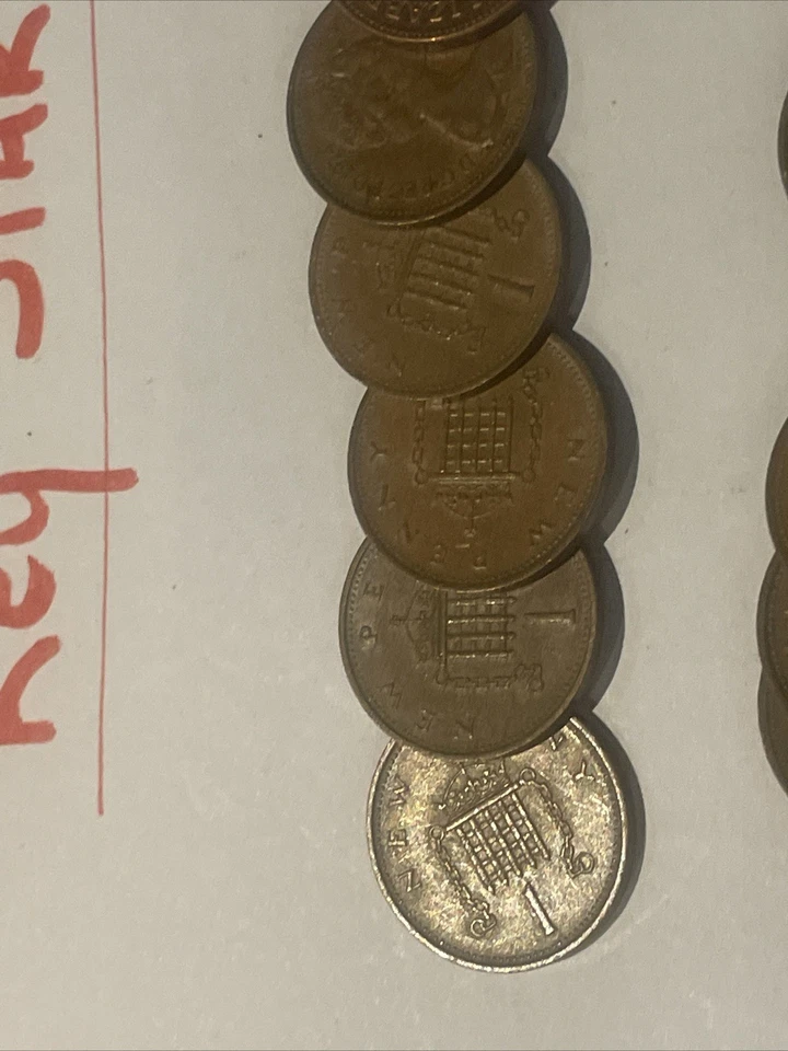 1 X Un Penique Nuevo 1986 Reino Unido GB 🇬🇧 Moneda 🪙 Isabel II Británico 1 Penique Foto 3 de 4