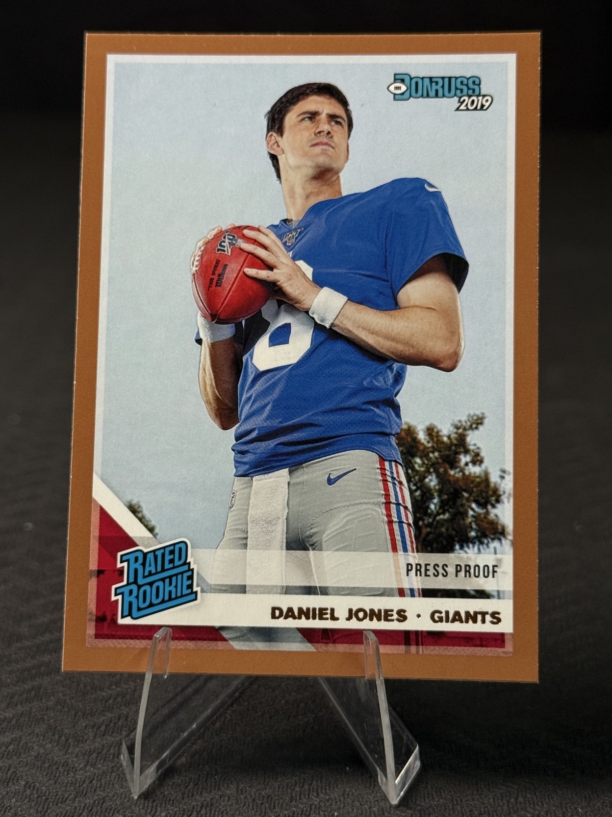 2019 Panini Donruss - Rated Rookie Daniel Jones #304 Press Proof Bronze (RC)
