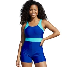 NEW Sporti Swimsuit/Yoga UPF 50+ Lycra Xtra Life One Piece/Shorts Thick/Strap 16