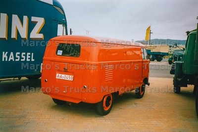 LKW Foto Volkswagen Type 2 T1 Panel Van Truck Deutschland rot #o5ft