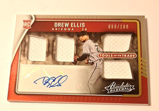 2022 Absolute TOTT Quad Relic Signatures #DE Drew Ellis Rc Auto #59/199