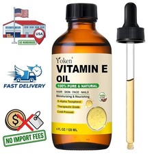 Vitamin E Oil 100 Pure  Natural D-Alpha Tocopherol Cold Pressed, 4 fl oz 120ml