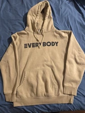Vintage Logic Hoodie Mens M Beige Sweatshirt Everybody 2017 Rap Tour Concert