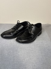 Sonoma Alexander Youth Boys Black Lace Up Memory Foam Dress Shoes Size 13