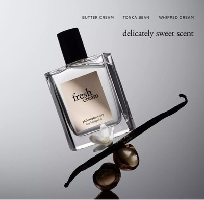 Philosophy Fresh Cream  Eau de Toilette Spray, 2fl.oz (60ml) Made in France 