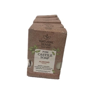 Pure CASTiLe Soap AlmonD Pack Of 5 Natural SENSe Base PLANT 
