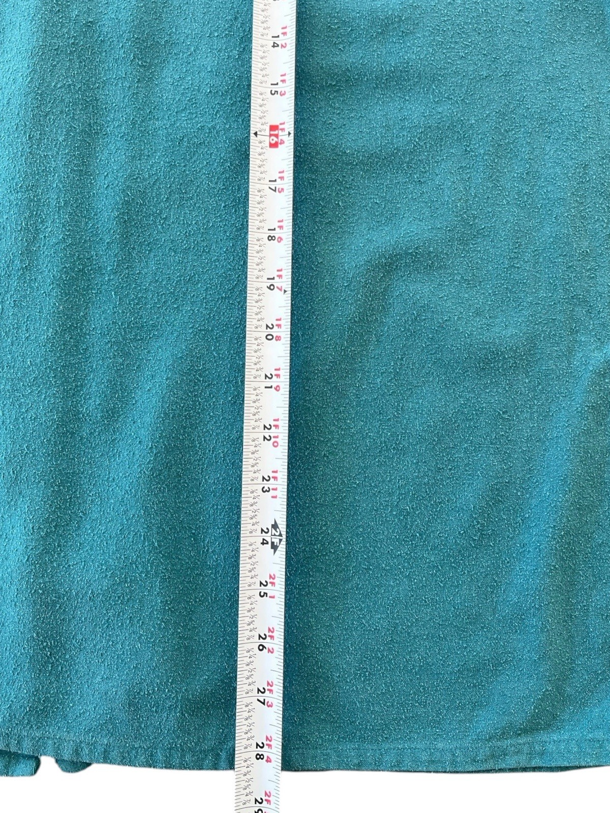 Vtg Y2K Park Central Brushed Silk Button Up Roll Tab Teal Top Size XXL Safari