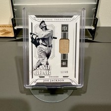 2019 National Treasures Shoeless Joe Jackson Game Gear Used Bat /49 SP SSP Rare