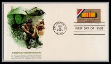 US FDC # 1802 15c Vietnam Veterans  Fleetwood  1979, 9c766
