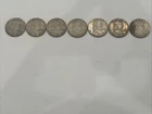 Franklin Silver Half Dollar Set 1948-1963 7 Coins 90% Silver Under Melt Price