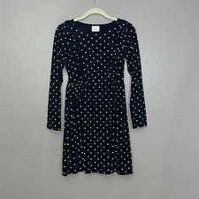 Hanna Andersson Black White Polka Dot Ruffle Skater Dress size 12