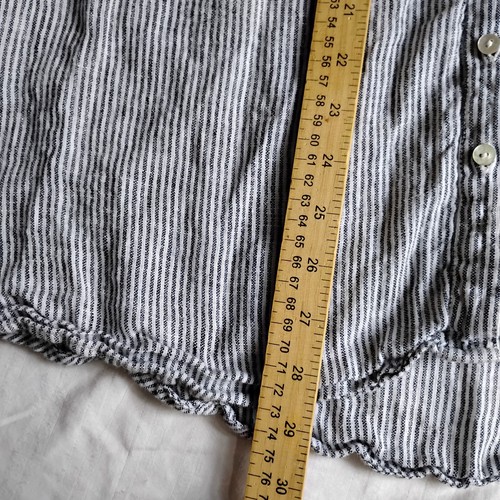 Sigrid Olsen Top 2x Leinen Button Down Hemd Rollriegel Kapsel Büro Freizeit - Bild 4 von 14