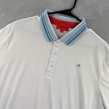Redvanly Polo Shirt Mens XL White Performance Golf Tech Stretch