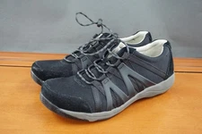 Dansko Henriette Shoes Womens 8 / 38 Black Gray Bungee Lace Walking Sneakers