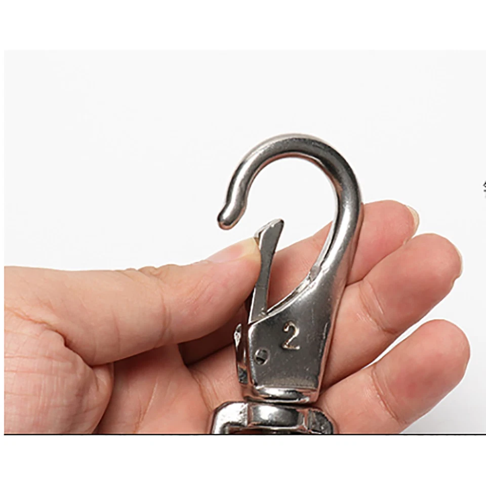 360º GIRATORIO PERRO PLOMO MOSQUETÓN CLIP TRABAJO PESADO Cuerda Arnés Mosquetón Gancho a Presión Foto 3 de 4