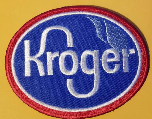 Kroger Embroidered Patch worldwide shipping approx 2.75x3.5"