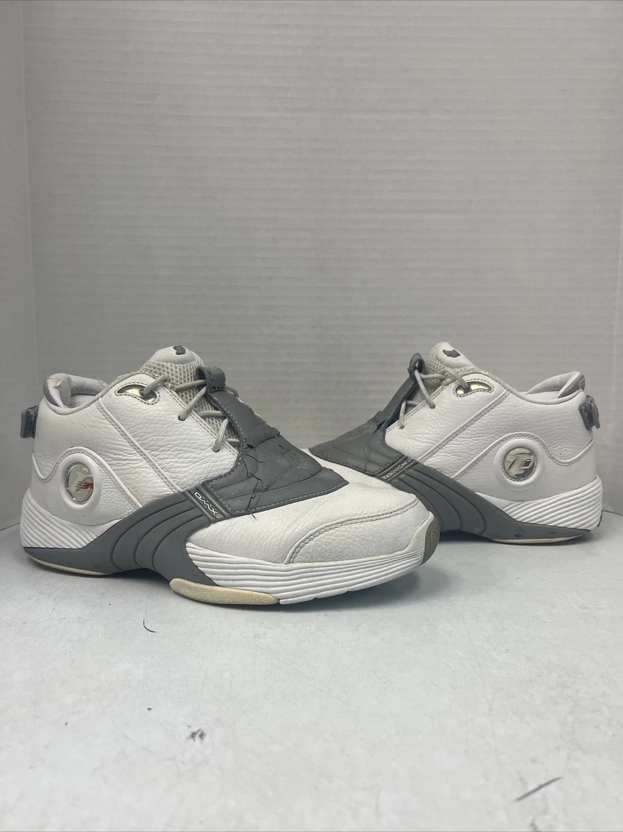 Mooie jurk stam Strikt Reebok Answer 5 DMX Mid White Metallic Silver Size 8.5 Used 4-67243 | eBay