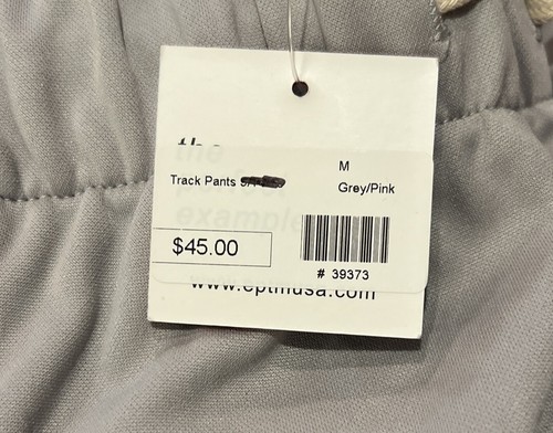 EPTM "NEW" Mens Ankle Zip Techno Track Pants Sz M Grey/Pink Stripe New-w-Tags. - Picture 8 of 8