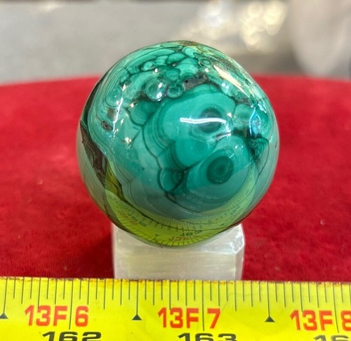 Huevo de malaquita 113,4 gramos con soporte de selenita - Imagen 8 de 12