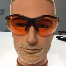 SB1840S Pyramex Safety Glasses Venture II Black Frame Orange Lens