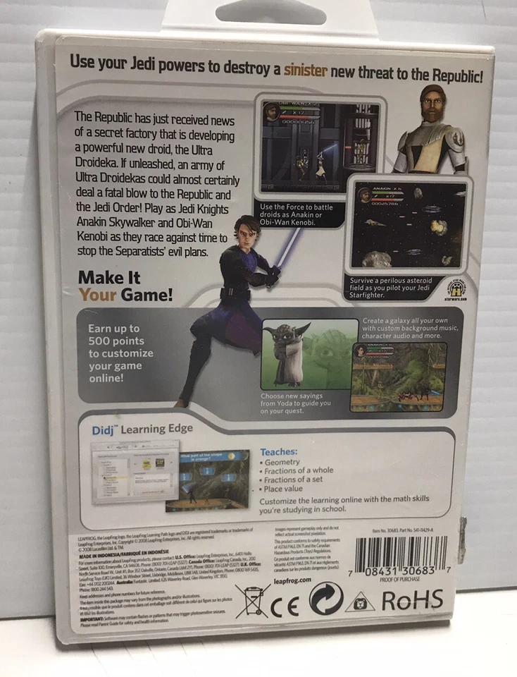 Leap Frog Didj Gaming System Star Wars The Clone Wars 1st-3rd Age:6-9 Math New - Image 3 of 4