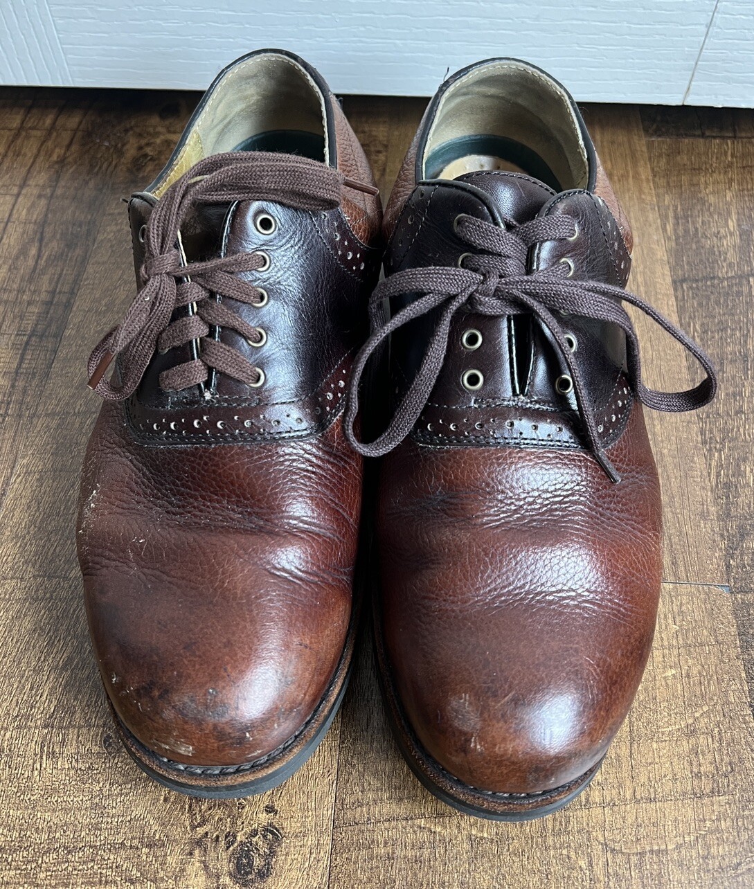 SAOLA Scarpe Oxford LL Bean in pelle marrone suola Vibram uomo stivali bassi uomo taglia 10