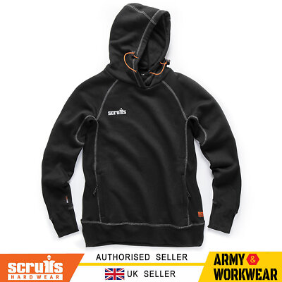 Scruffs Damen Trade Kapuze Logo Kapuzenpulli Strapazierfähig Damen Schwarz