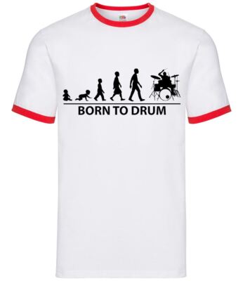 Born to Drum - Herren Ringer - Schlagzeug Drumkit Sticks Drummer Love