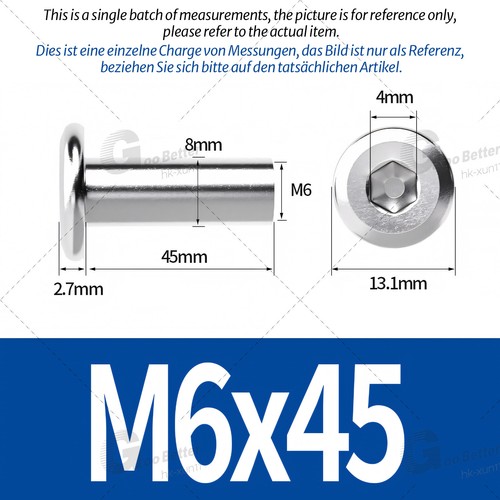 Sleeve Nuts M5-M10 Flat Head Hexagon Socket Furniture Cap Stainless Steel A2 304 - Picture 50 of 89