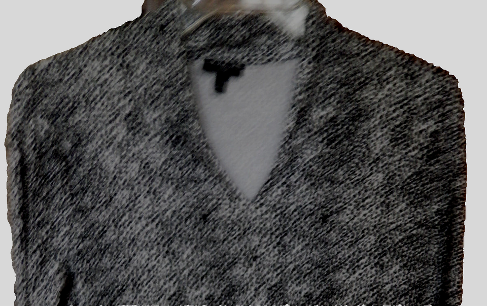 NWOT Talbots Black/White Stretch Top(93 Rayon 3 Spandex) 3/4Sl VNeck