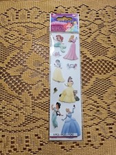 6 Asst Disney PRINCESS Belle Cinderella Ariel Dimensional Scrapbook Stickers New