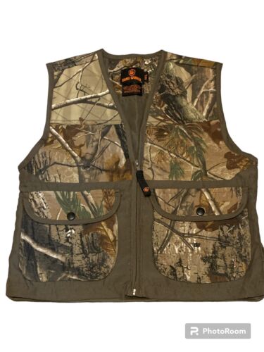 Game Winner Real Tree Camo Hunting Zip Vest Game Pocket Youth Boys M/L - Picture 1 of 7