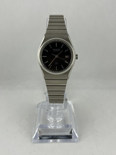 Vintage NOS Damenarmbanduhr Ricoh Quartz mit Datum und Schild, funktioniert