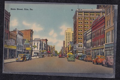 Vintage Antique Postcard State Street, Erie, PA - Unused | eBay