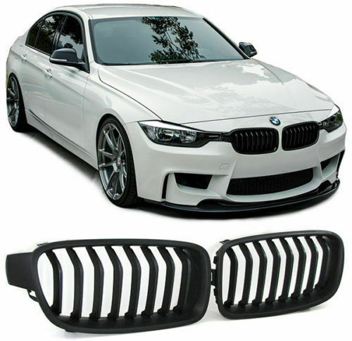 Calandre noir mat BMW Serie 3 F30 F31 paire de grilles avant en ABS 2011-2019