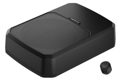 Hertz DBA201F Aktiv Activ  Subwoofer Bass flach klein mit Endstufe Verstärker