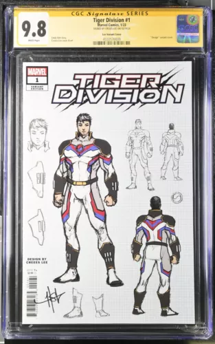 Tiger Division (2023) # 1 (CGC 9.8 SS) Signed  Crees Lee * Marvel * Census = 2