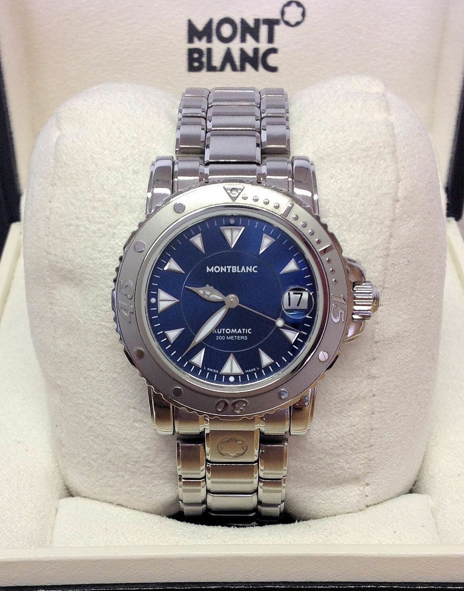 Montblanc Sport Automatic 7148 Blue Dial 38mm - Box & Paperwork