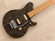 1998 Ernie Ball Music Man Axis Ex Translucent Black Quilt Top, Evh
