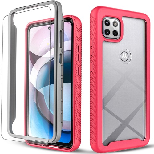 For Motorola One 5G UW Ace Case Phone Cover Ring Stand +Tempered Glass Protector - Picture 32 of 36