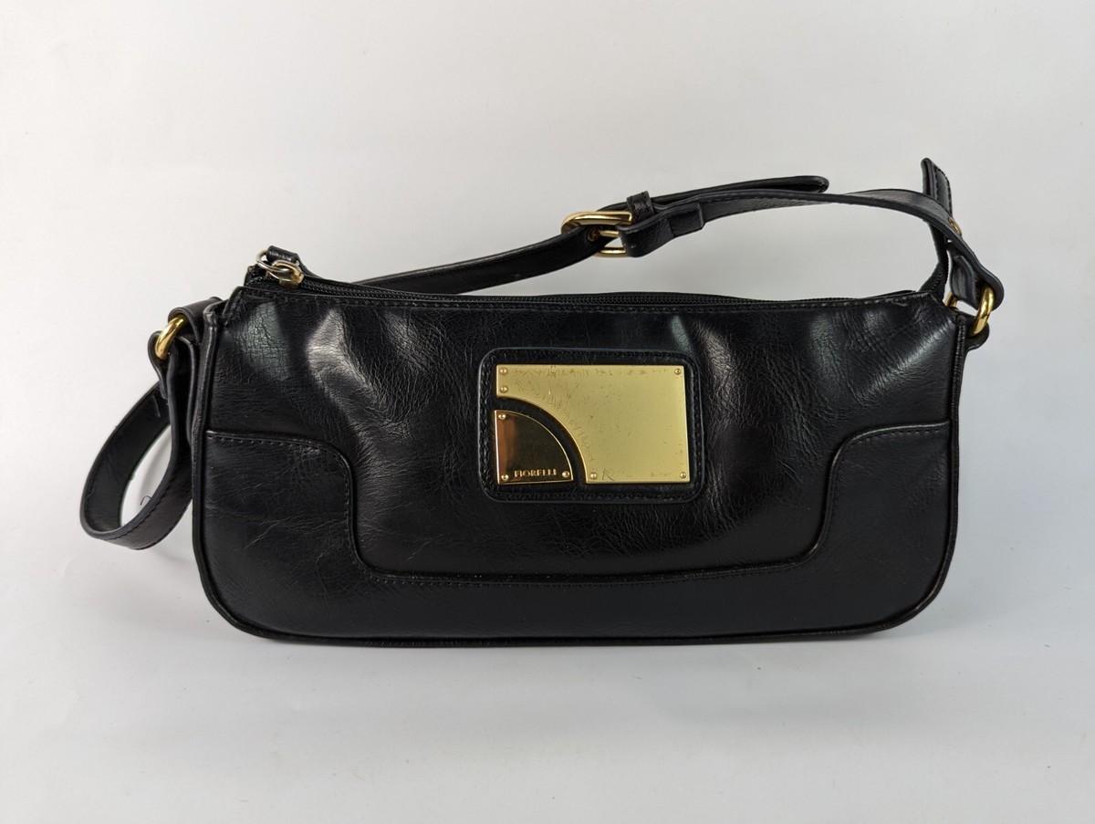 Fiorelli Black Faux Leather Small Handbag 27cm X 15cm