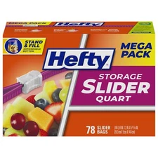 Slider Storage Bags Quart Size 78 Count